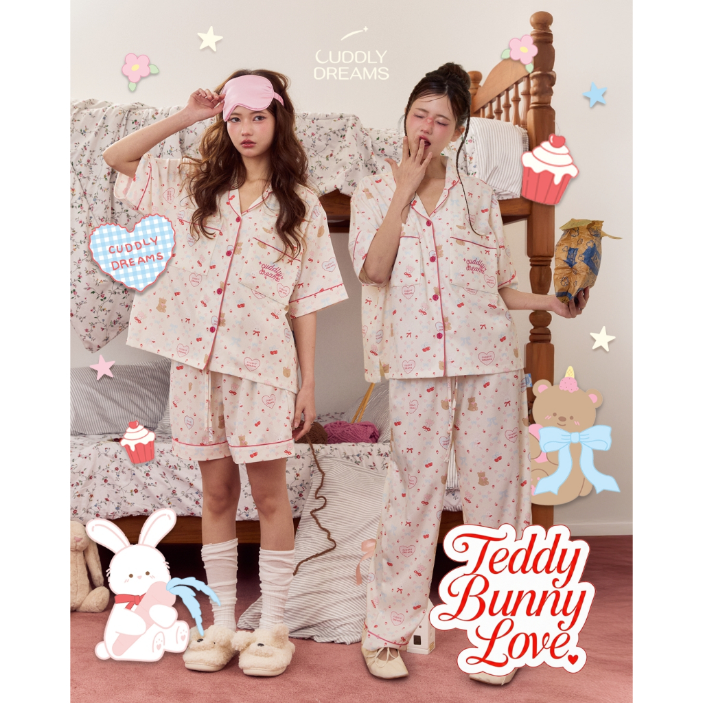 ชุดนอน Cuddly Dreams – Teddy Bunny Love Collection