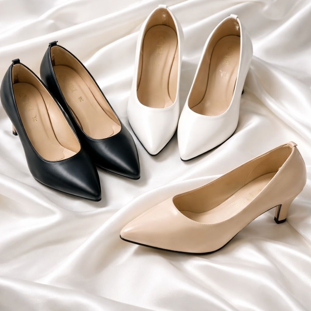 👠รองเท้าคัชชู ไซด์ 36-45 Bigsize ส้นแหลม ส้นสูง 2 นิ้ว  หนังเงา Pu  สีสวย น้ำหนักเบา ใส่ทำงาน ถูกระเบียบ มีพร้อมส่งคะ