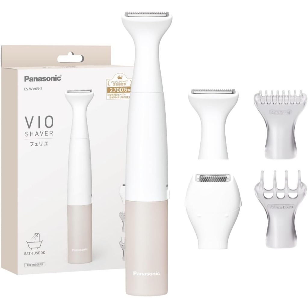 Panasonic VIO Ferie Shaver, IPX7 Waterproof, For Dry Shave, Battery Operated, Beige – ES-WV63-E [Direct from Japan] ราคา ถูกที่สุด ดีลบีเคเค แกลเลอรีภาพที่ 2