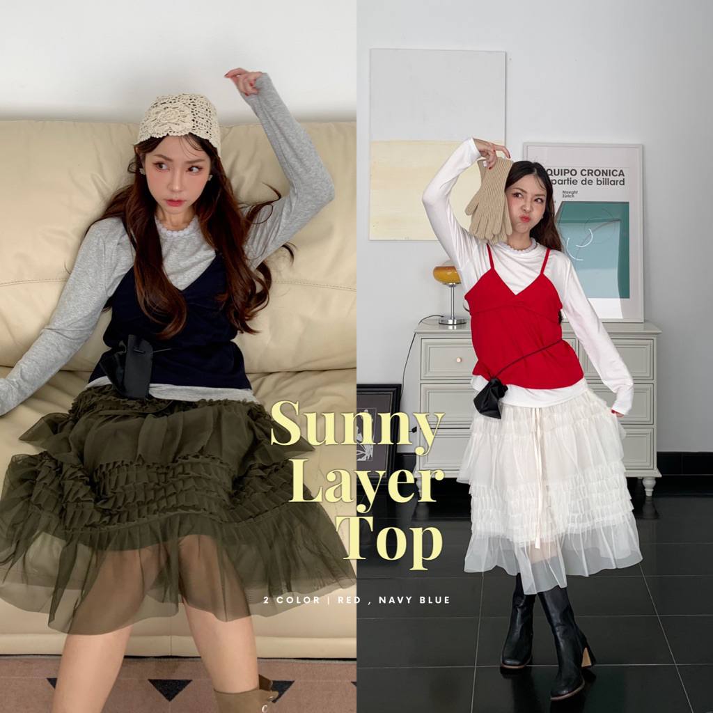 SOMEDRESS | Sunny Layer Top เสื้อเลเยอร์แขนยาว ผ้ายืด