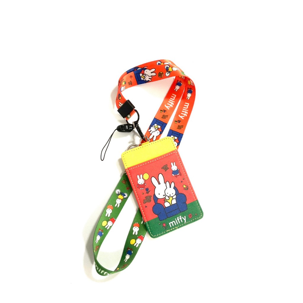 MIFFY  ที่ใส่บัตร  พร้อมสายคล้องคอ ลาย มิฟฟี่ งานดี สวยงาม สำหรับ บัตร 6x8 cm (body 7x11cm) สายกว้าง2 cm