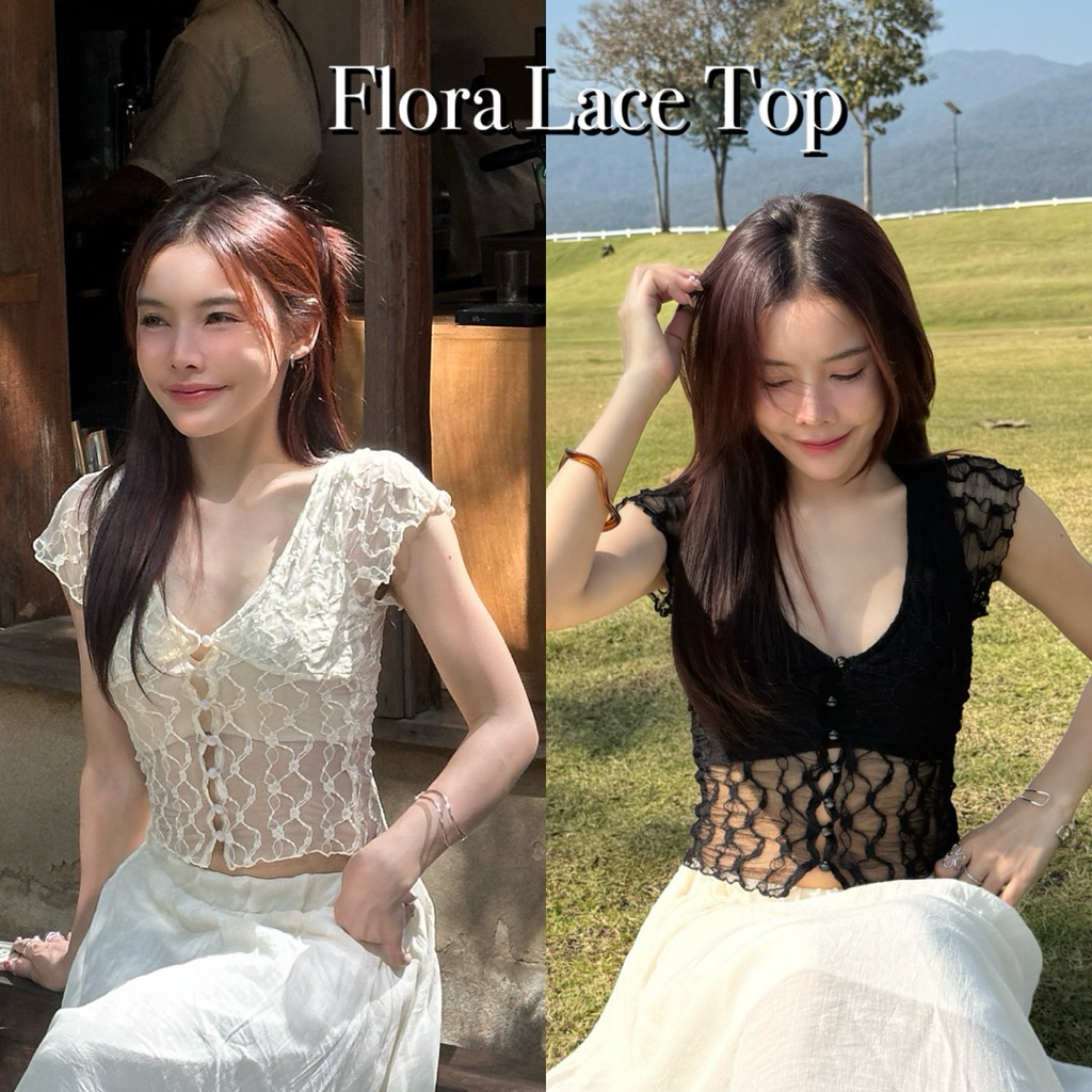 SEPTEMBERME-เสื้อลูกไม้ รุ่นFlora Lace Top
