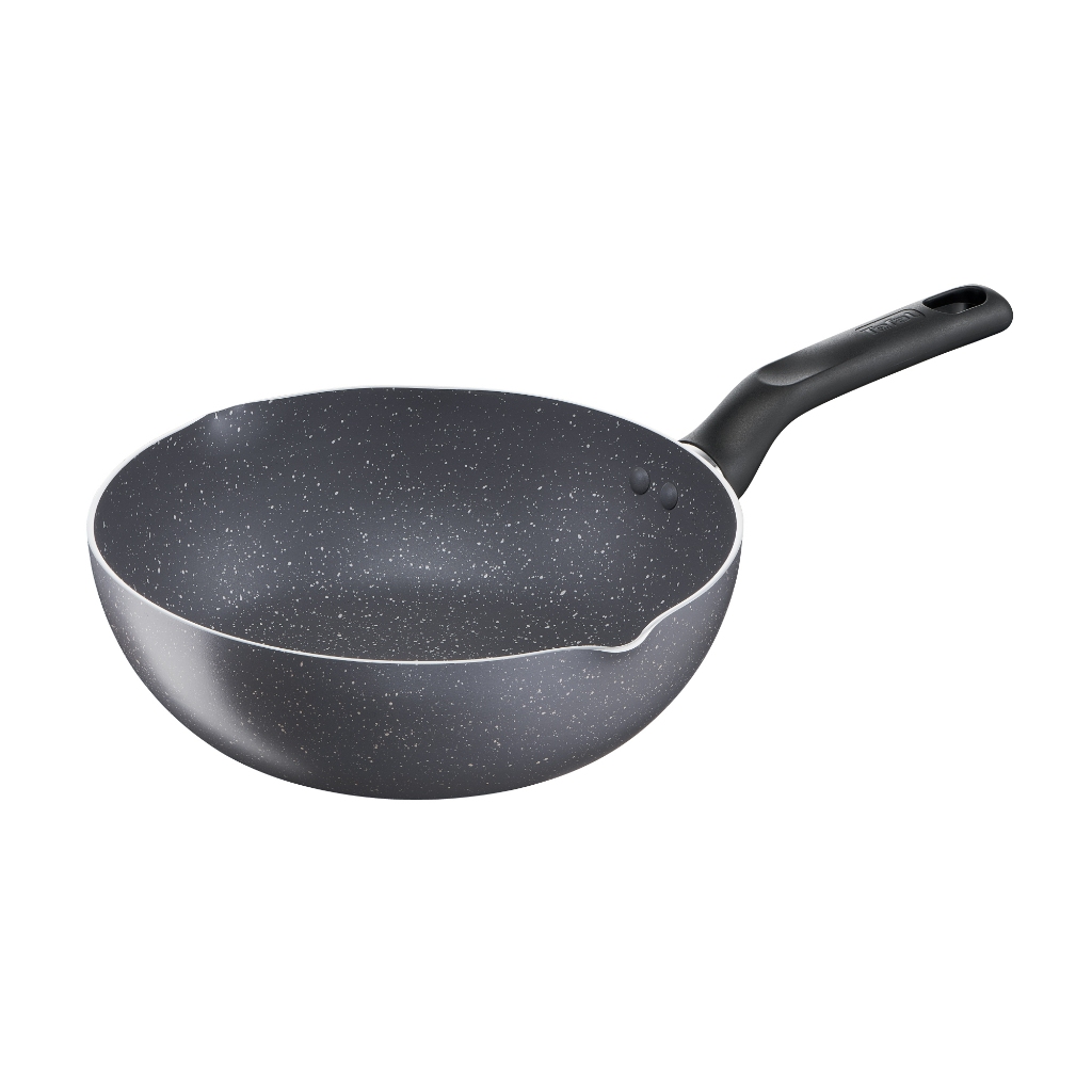 Tefal กระทะก้นลึก Natura 24,28 ซม. ขอบ 2 หยัก รุ่น CW-B2266495,B2266695 | Mineralia + Thermo Signal