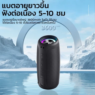 SODLK T29 ลำโพงบลูทูธ กันน้ำ IPX7 60W เบสหนั ลำโพงไร้สายแบบพกพา RGB LED รองรับ TWS TF AUX