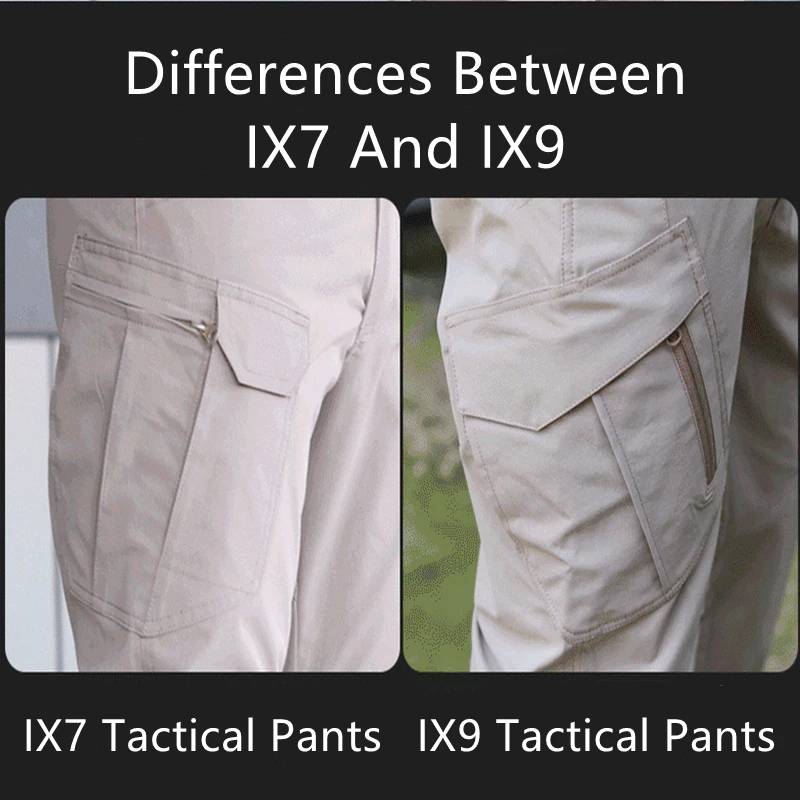 ZITYกางเกงคาโก้ กางเกงยุทธวิธีผู้ชาย แห้งไว กันน้ำ Ripstop ปีนเขากลางแจ้ง - รูปที่ 7