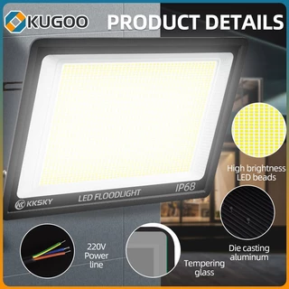 KUGOO สปอตไลท์ LED Spotlight 2000W โคมสปอร์ตไลท์ ไฟสว่าง แสงขาว กันน้ำ กันฝุ่น IP68 ไฟกลางแจ้ง ไฟสวน