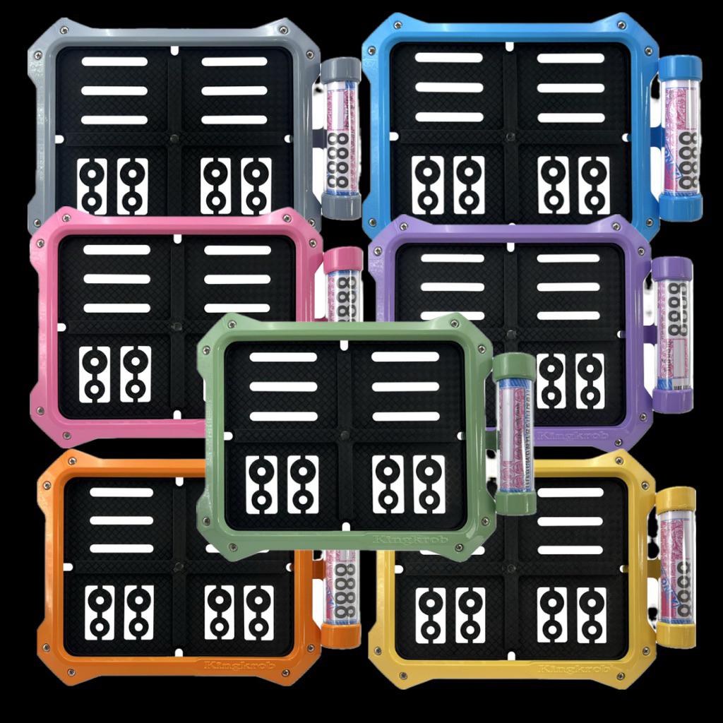 กรอบป้ายทะเบียนมอไซค์ตัวเหลี่ยม+หลอดแคปซูลพรบ.