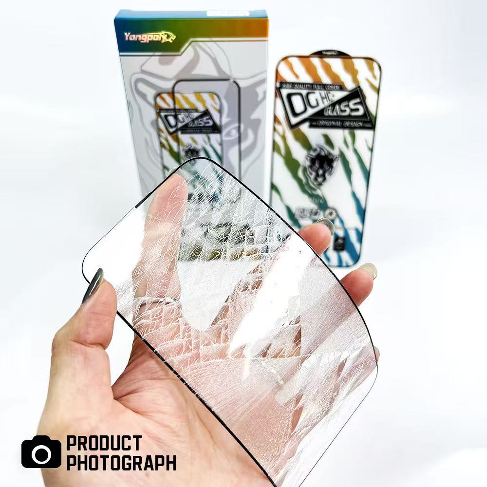 ฟิล์มกระจกเต็มจอขอบโค้งสีดำป้องกันไฟฟ้าสถิตย์สำหรับiPhone XR 11 12 13pro 14 15plus 16 17Ari 17ProMax - รูปที่ 6