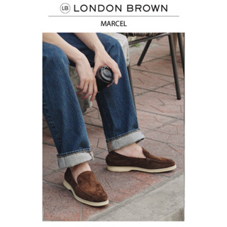 LONDON BROWN - MARCEL รองเท้าหนังแบบสวมทรง MOCCASIN หนังแพะ