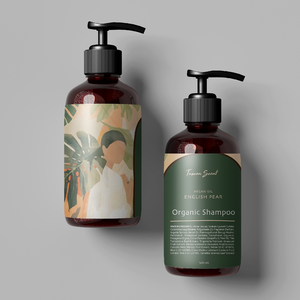 (New Product)TUSCAN SCENT ARGAN ORGANIC  English Pear 500 ml(Shampoo,Conditioner,Body wash,Body loti