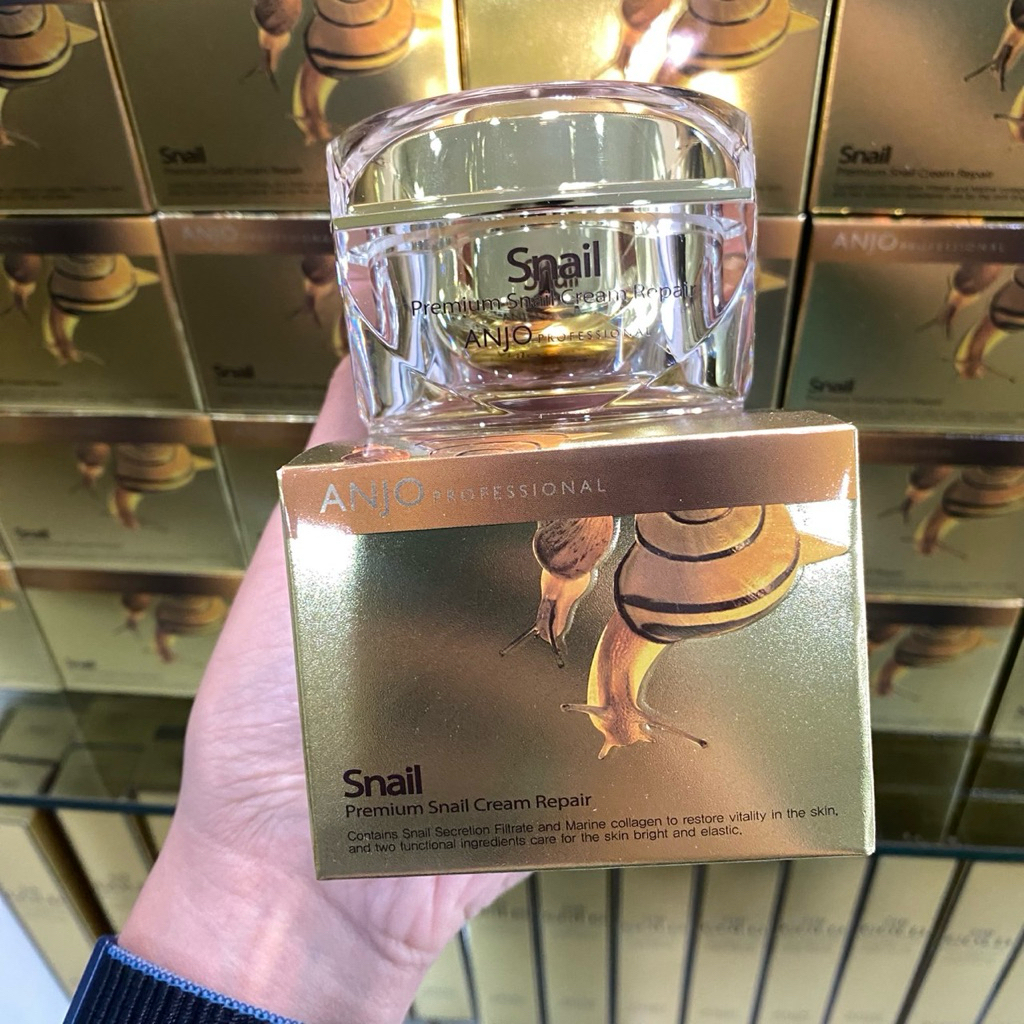 Anjo Professional Skin Premium Snail Cream Repair ขนาด 50 ml. ครีมหอยทากพรีเมียม ชื่อดังจากเกาหลีของแท้ 100%