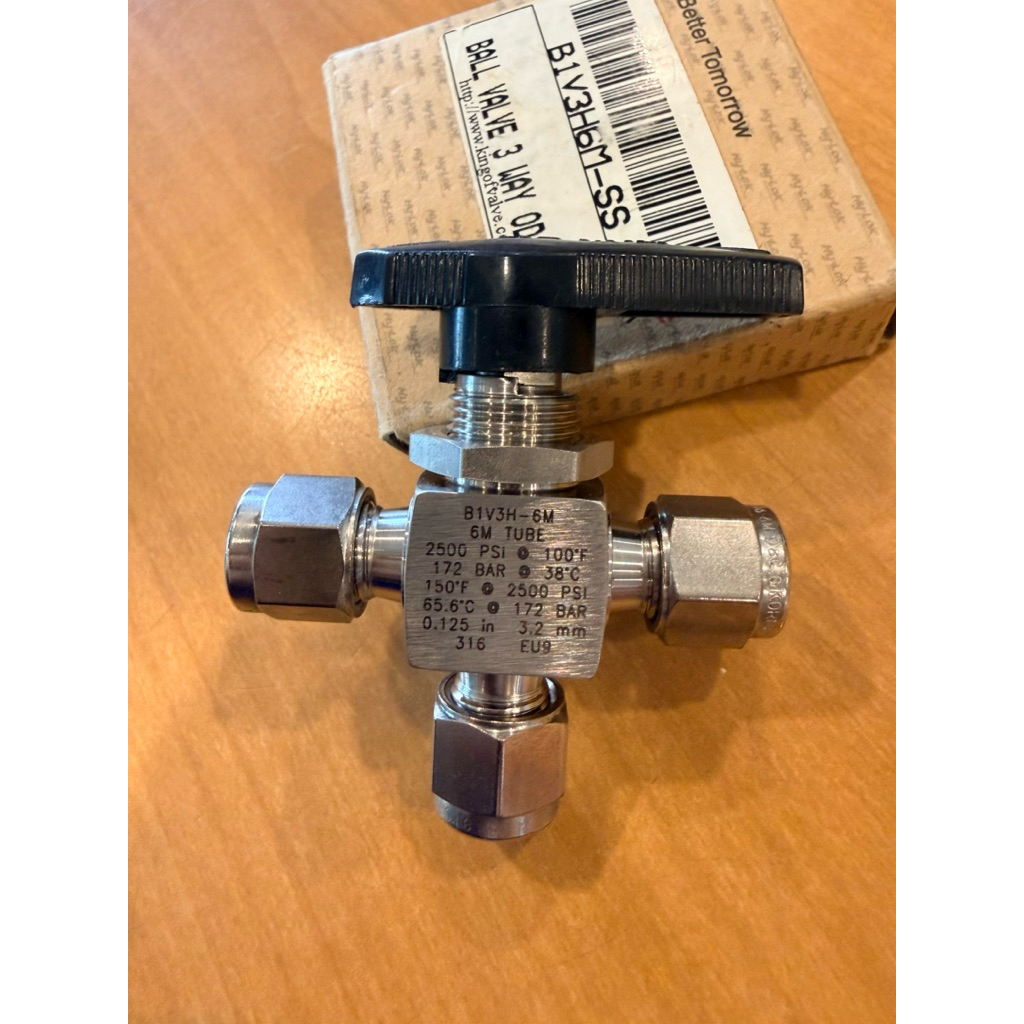 B1V3H6M-SS, HY-LOK OD 6 mm Tube