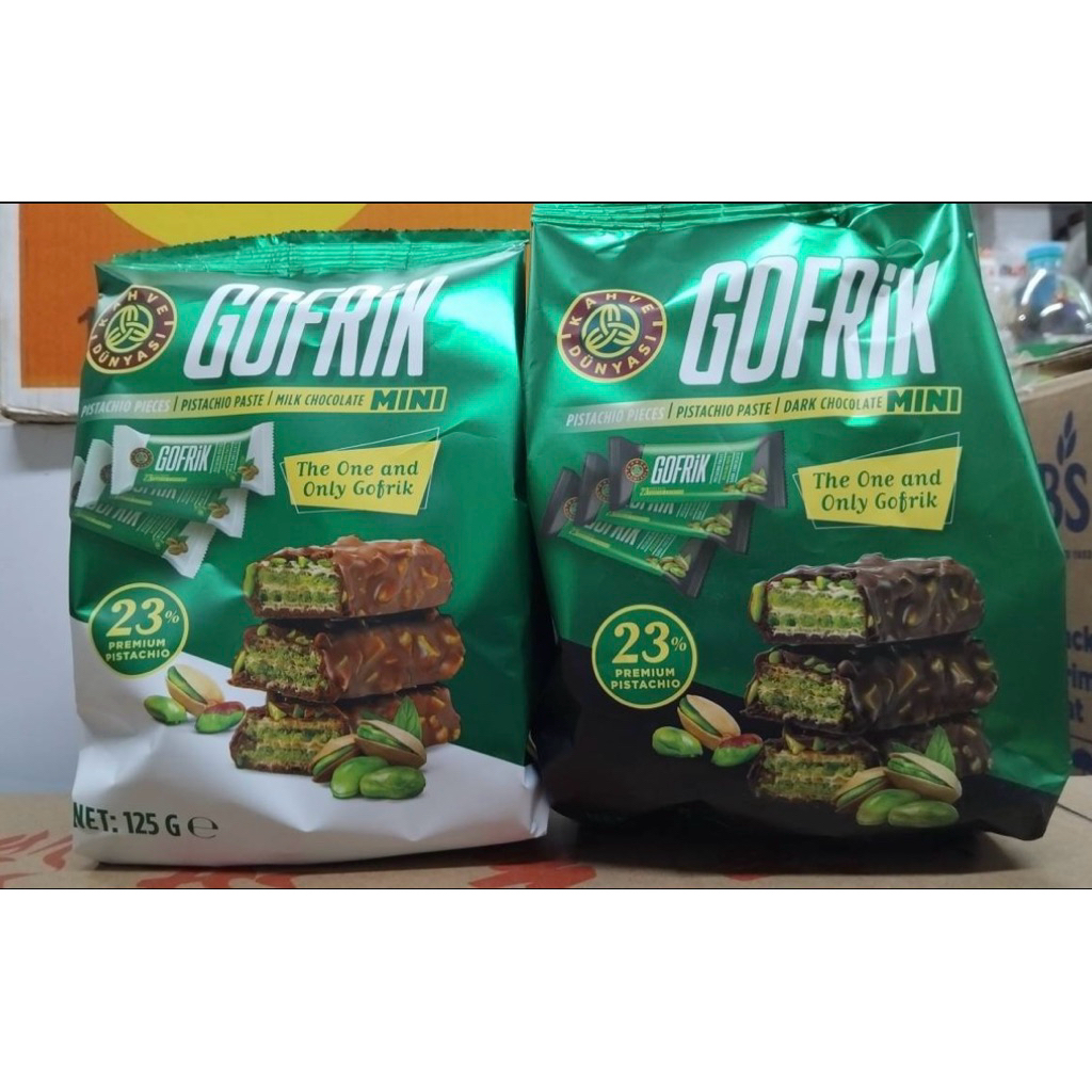 GOFRI เวเฟอร์สอดไส้พิซซ่าซิโอเคลือบช็อกโกแลต นำเข้าจากตุรกี