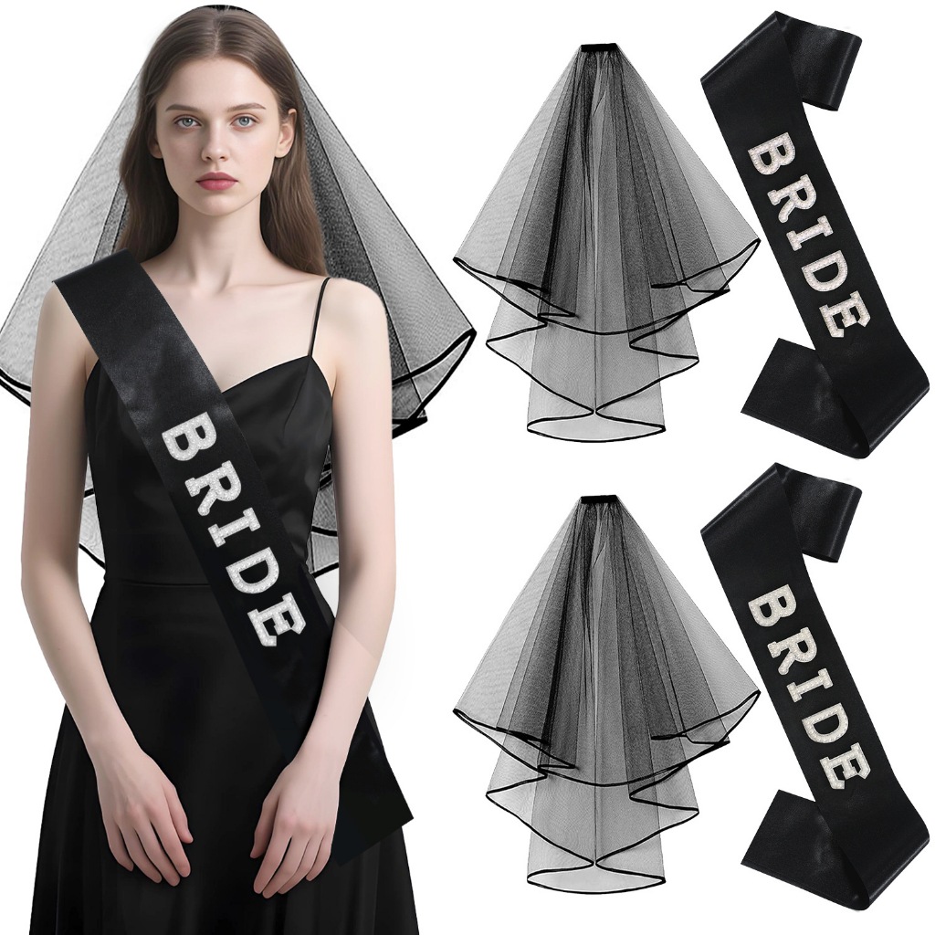 veilดำและถุงมือสีดำสวยสุดคลาสสิคพร้อมส่งจากไทย🇹🇭