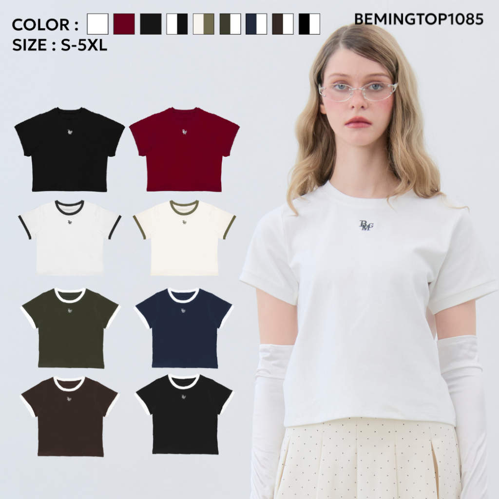 เสื้อยืด Beming BMG Ringer Basic Tee รีวิว คลาสสิก มินิมอล ใส่สบาย S-5XL