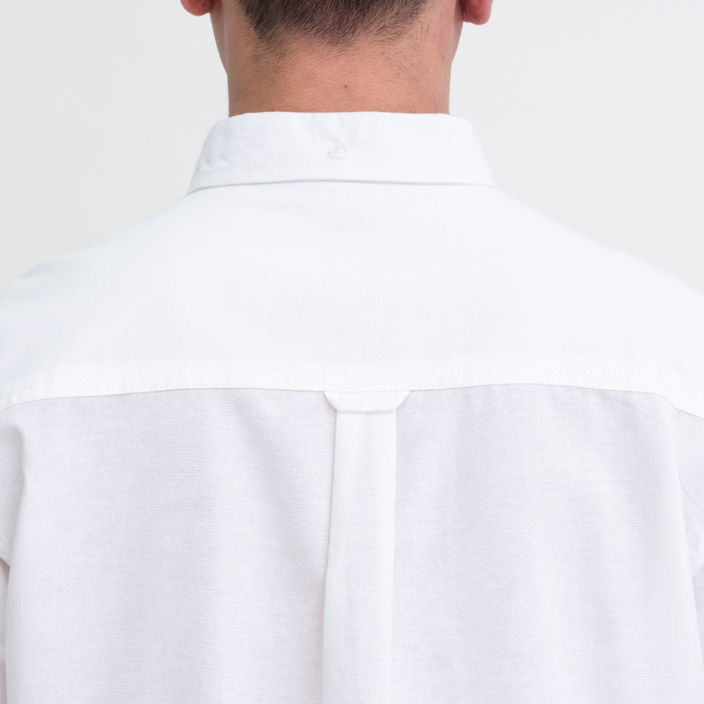 GALLOP : OXFORD CASUAL SHIRT เสื้อเชิ๊ตผู้ชายแขนสั้น สี White - ไวท์ (GAS26SSX2003) - รูปที่ 3