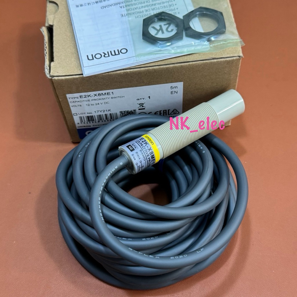 E2K-X8ME1 CAPACITIVE PROXIMITY SENSOR NPN NO สายยาว 5 เมตร 🇹🇭