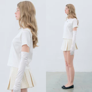 Bemingskirt078(XS-4XL)-Zala Skirt - กระโปรงพลีทลายจุด ดีไซน์เรียบร้อย ใส่แล้วได้ลุคสุภาพดูดี