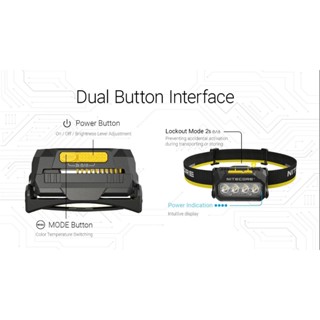 คาดหัว Nitecore HA27 UHE Modular AAA ไฟหน้า 3 อุณหภูมิสี 800…