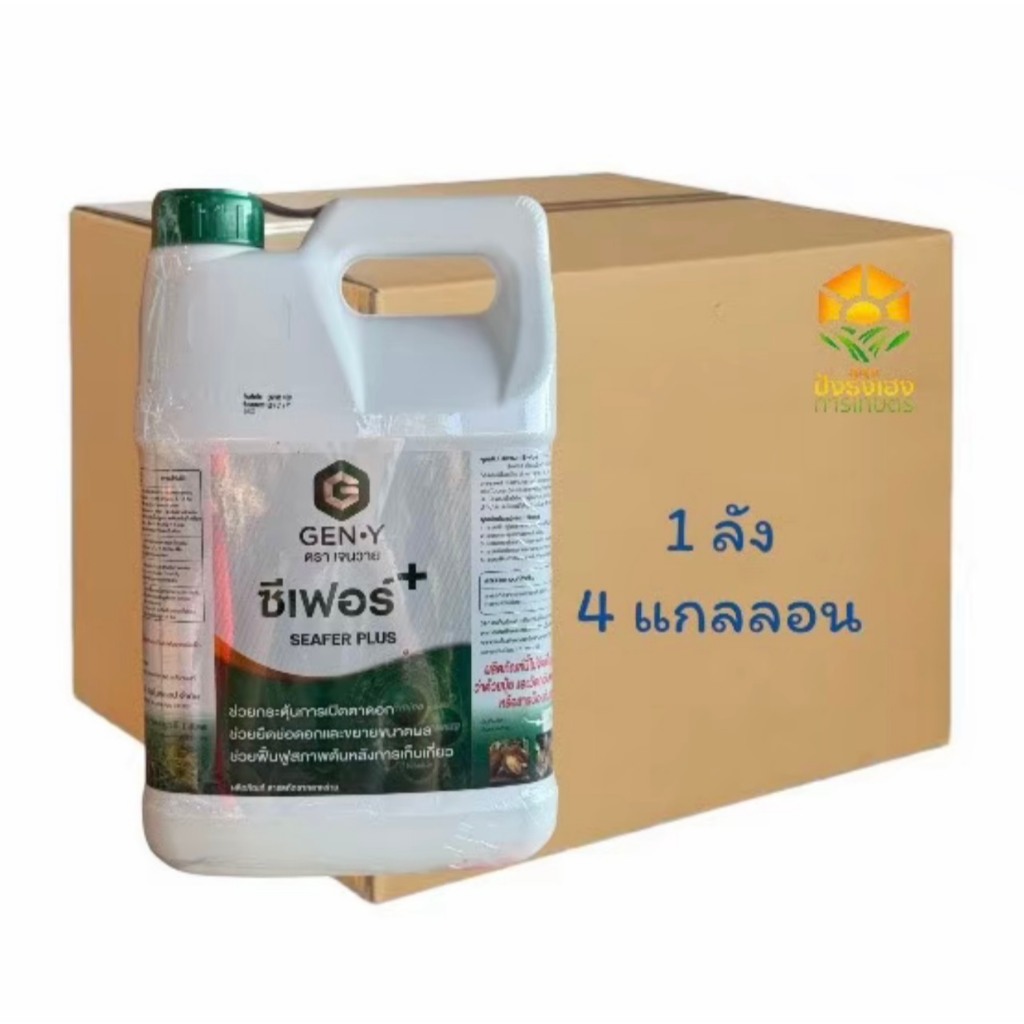 (ยกลัง 4 แกลลอน)ซีเฟอร์พลัส ขนาด 5 ลิตร GEN-Y สาหร่ายเขียว+อะมิโนเข้มข้น ไซโตไคนิน ฟื้นต้น บำรุงใบ ช่วยเปิดตาดอก