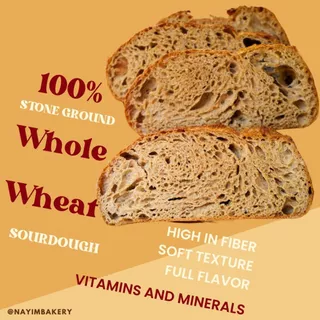Nayimbakery 100% Wholewheat Sourdough น้ำหนัก 400g.