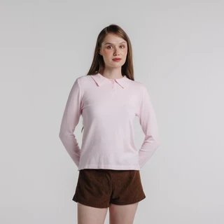 STAYSLAY.BKK | KNITE POLO LONG SLEEVE (เสื้อไหมพรมคอปกแขนยาวทรงสวย มีกระดุม)