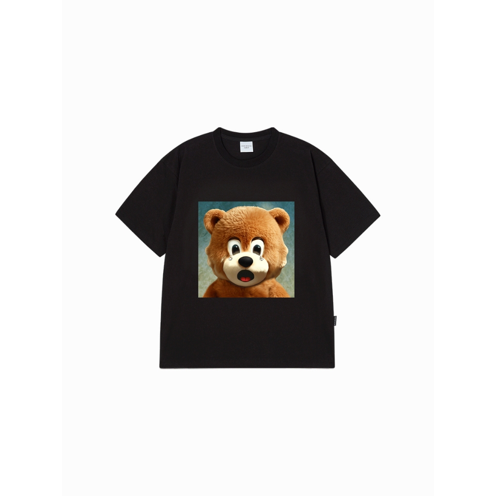 acme de la vie ADLV AC BEAR BABY FACE Jewelry / Gift / Cap Boy / Tiara / Yawn / Bunny SHORT SLEEVE T-SHIRT (Black)