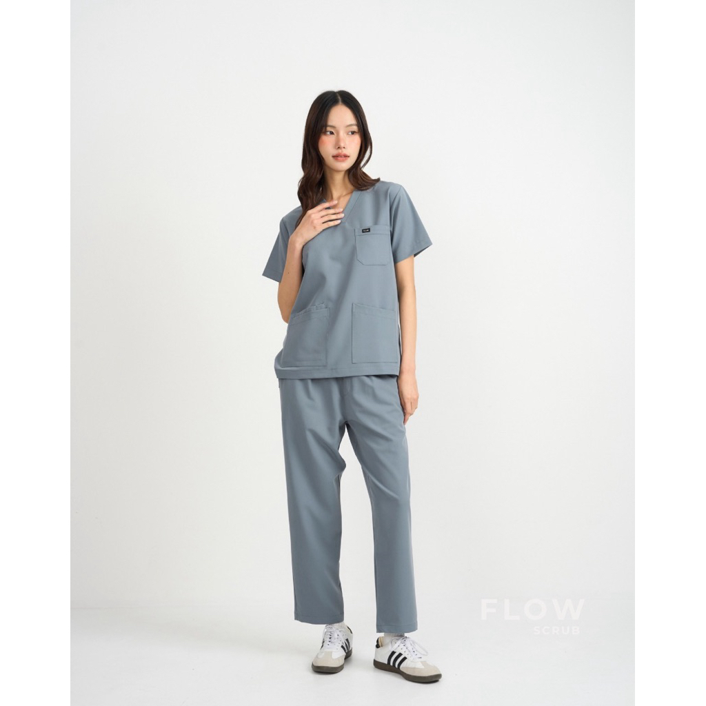 (NEW 2026 Color) FLOW SCRUB ชุดสครับ UNISEX BLUE LAGOON COLOR