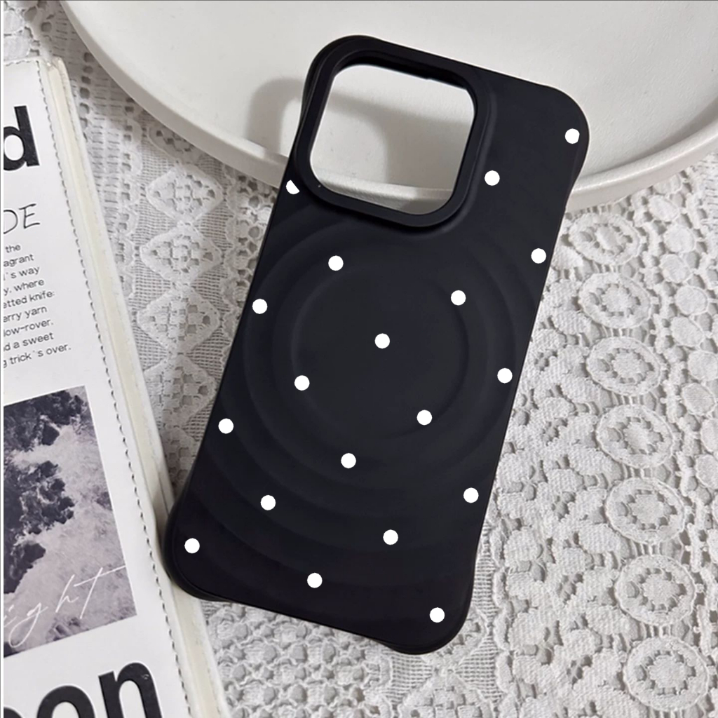 🔥สินค้าพร้อมส่ง! เคสโทรศัพท์ลายจุดเล็กน้ำตกอ่อน เคสโทรศัพท์ล เคส iPhone 16/15 Pro Max/14/13/12/11 มีฟังก์ชันแม่เหล็กซึม