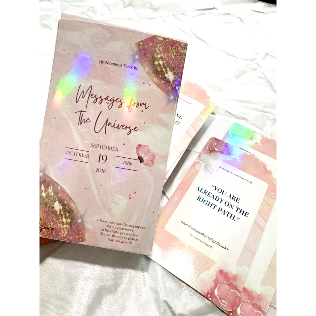 Pre ไพ่ออราเคิล : ข้อความจากจักรวาล [Oracle Deck : Message from the universe] by Nineteen Tarot 19