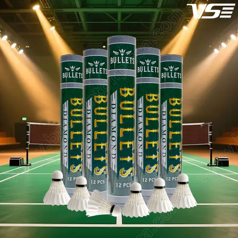 【 ของแท้ 💯% 】ลูกแบดมินตัน BULLETS DAIMOND สีเชียว (BULLETS-DAIMOND)