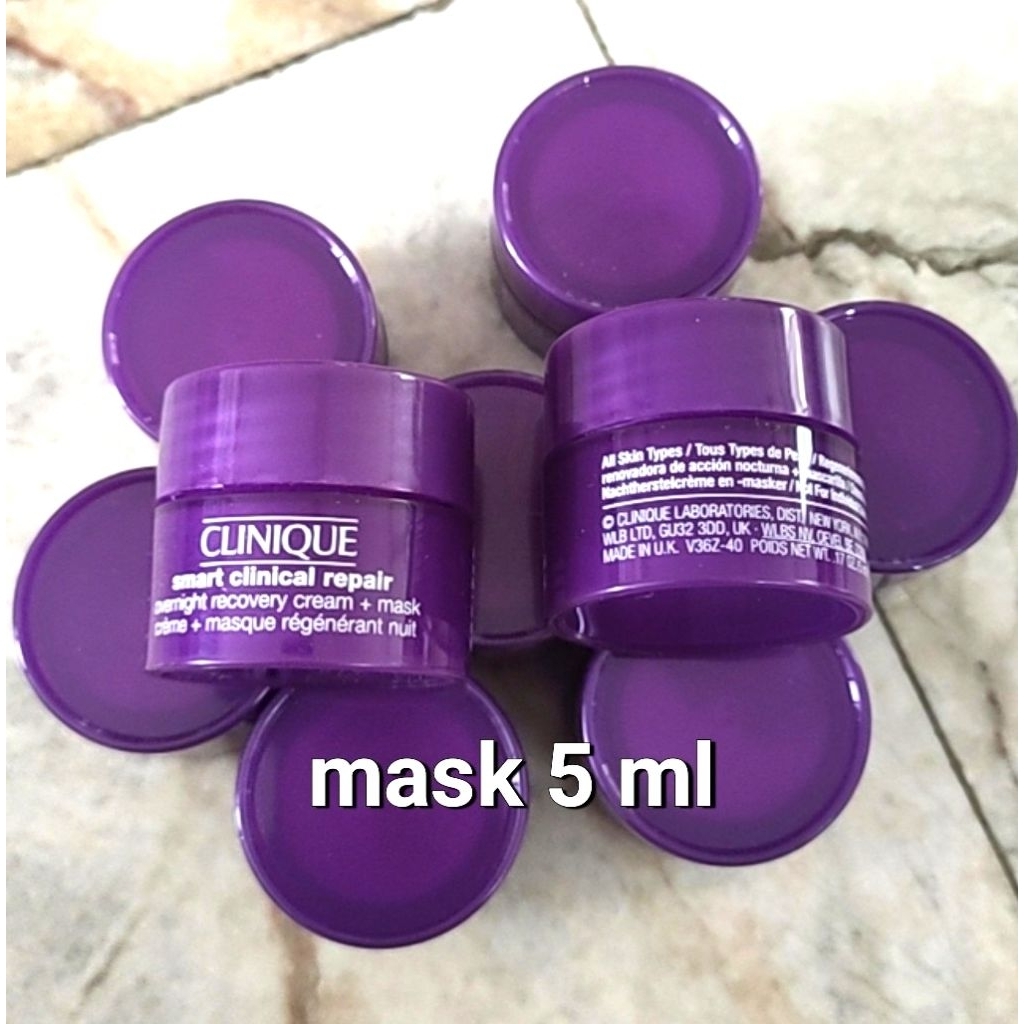ครีมมาส์กหน้า Smart Clinical Repair Overnight Recovery Cream + Mask ขนาดเดินทาง 5 ml [ไม่มีกล่อง]
