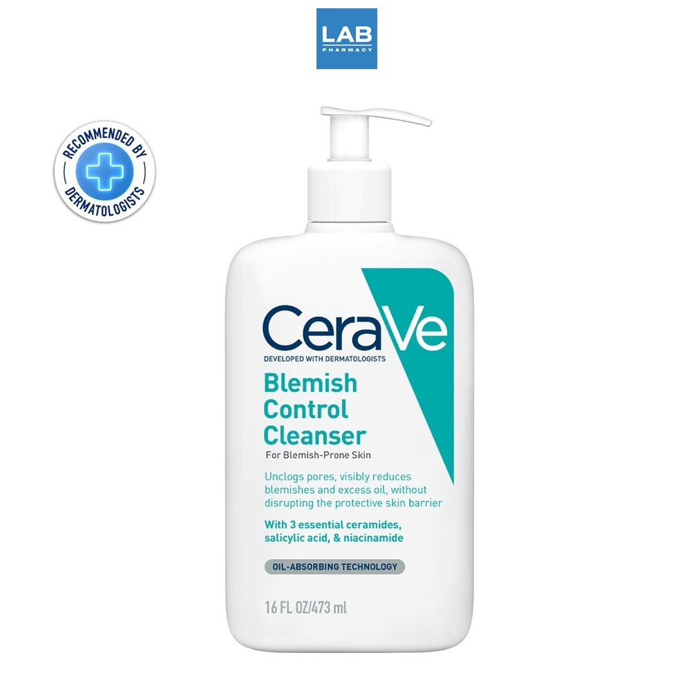 CERAVE Blemish Control Cleanser 473 ml. เซราวี เบลมมิช คอนโทรล คลีนเซอร์ 473 มล.