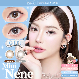 คอนแทคเลนส์(มินิ) Nene Brown / Gray (Kitty Kawaii) ⭐️ลายฮิต ขายดีมาก กรองแสงกันยูวี