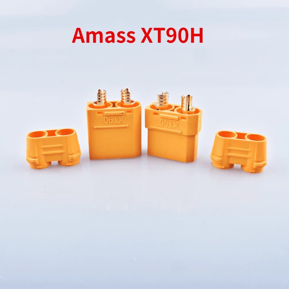 ขั้วต่อ Amass XT90 แบบมีฝาปิด ( XT90 ,90A Male & Female Bullet Connectors Plug)(ราคาต่อ 1 คู่)