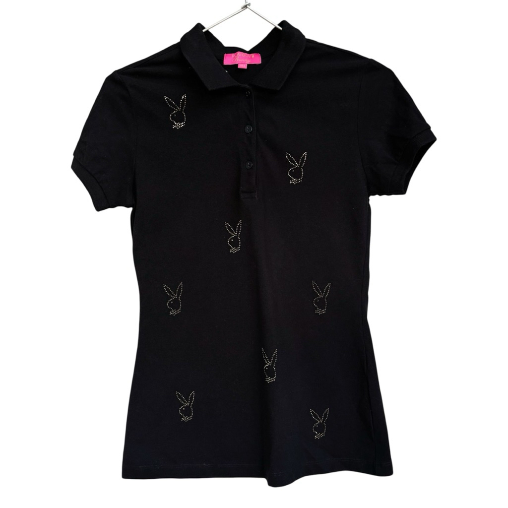 Playboy เสื้อโปโล เสื้อคอปก