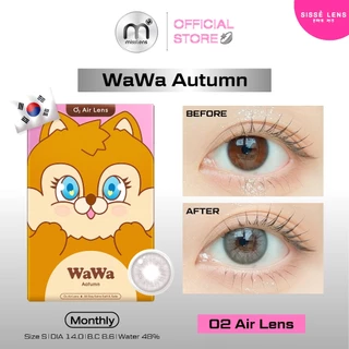 Misslens : Sisse lens คอนแทคเลนส์เกาหลี รุ่น Wawa Summer/Spring/Autumn เลนส์บางเบา O2 air lens รายเดือน