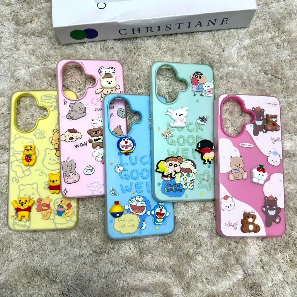 เคสโทรศัพท์ สำหรับ Redmi A5 เคส2ชั้นตัวการ์ตูนติด หนาป้องกันการกระแทก ลายการ์ตูนน่ารัก สีสันสดใส พร้อมส่งจากไทย#2S-T