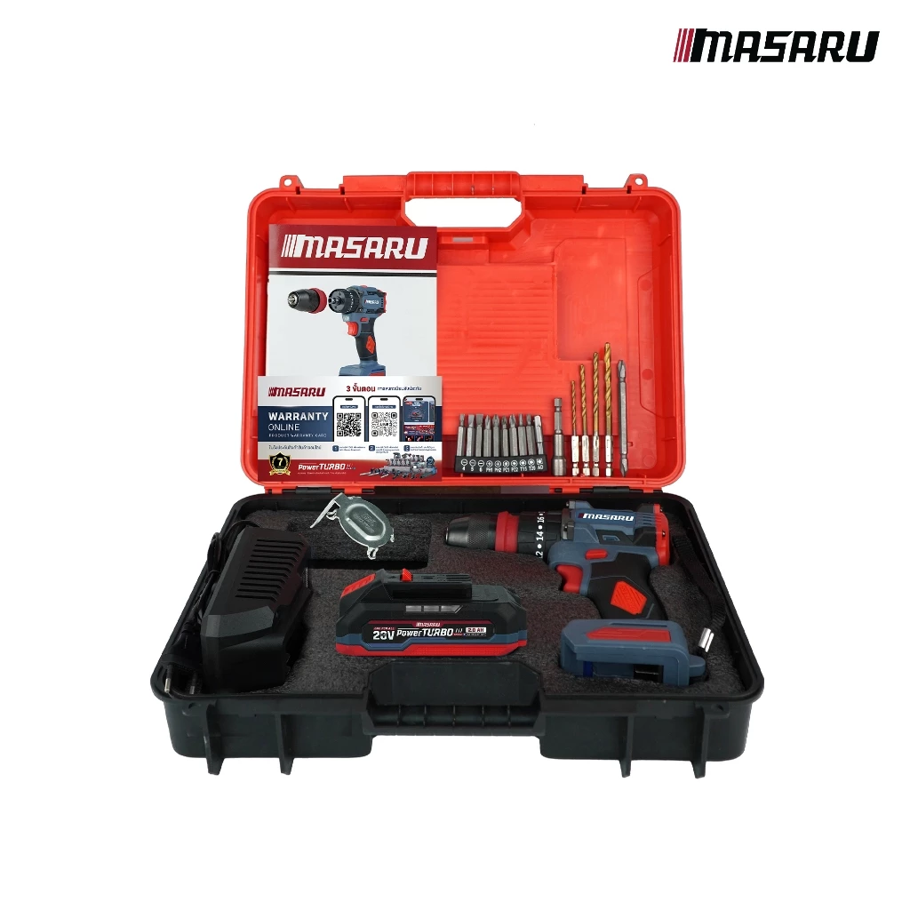 MASARU SCDI-105/240 ไขควงกระแทกไร้สาย MASARU 20V รุ่น  SCDI-105 คลัชปรับได้ แบตทน thumbnail 6