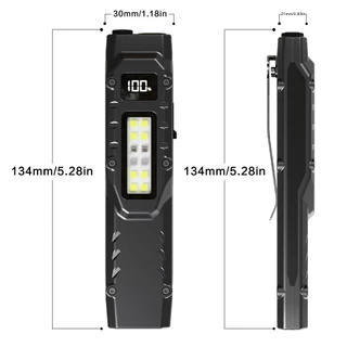 ไฟฉายขนาดเล็ก USB ชาร์จ 1000mAh 2500 ลูเมน LED ไฟฉายสว่างเป็นพิเศษ EDC โคมไฟตั้งแคมป์กลางแจ้ง Floodlight