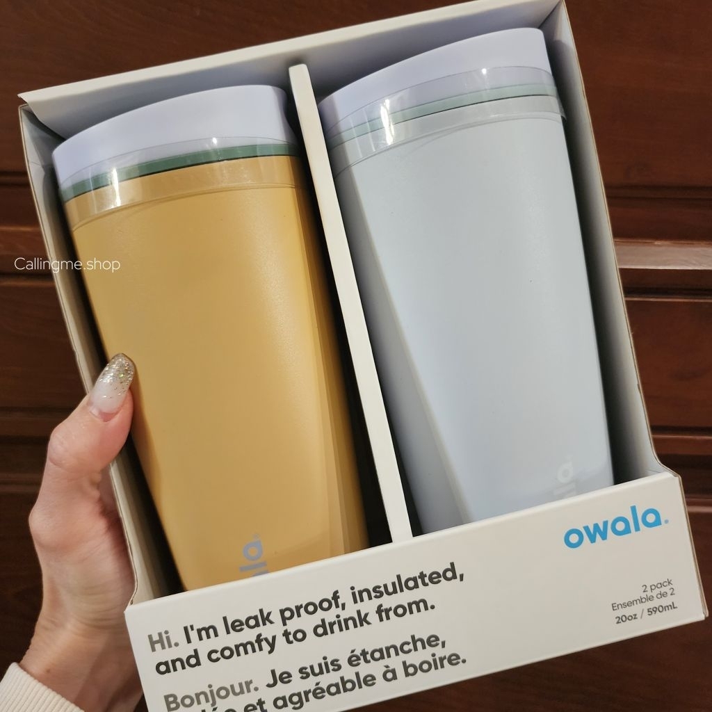 [พร้อมส่งในไทย] Owala SmoothSip Slider 12oz, 20oz เก็บร้อน-เย็นได้ คว่ำไม่หก ของแท้จากอเมริกา 🇺🇲 - รูปที่ 2