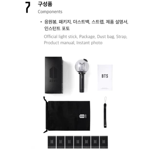 แท่งไฟ BTS OFFICIAL LIGHT STICK VER.4 & CRADLE & PARTS (BTS / ARMY ver.)