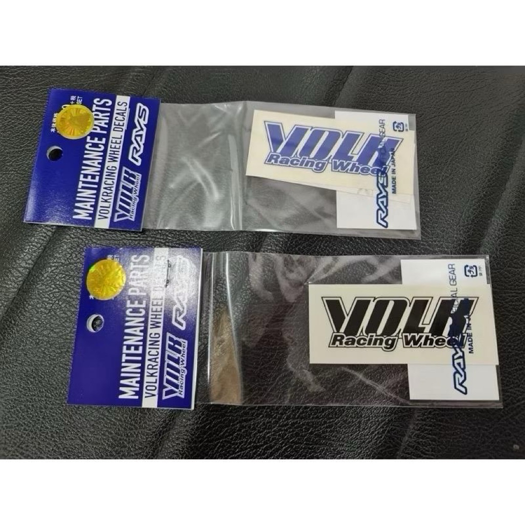 สติ๊กเกอร์ Rays Volk ติดก้านล้อ TE37 ของแท้จากญี่ปุ่น สีฟ้า/สีดำ