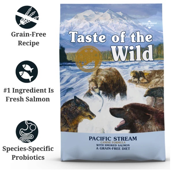 Taste of the Wild Pacific Stram Salmon อาหารเม็ดสุนัข สุนัขโต รสแซลมอน 12.72 kg