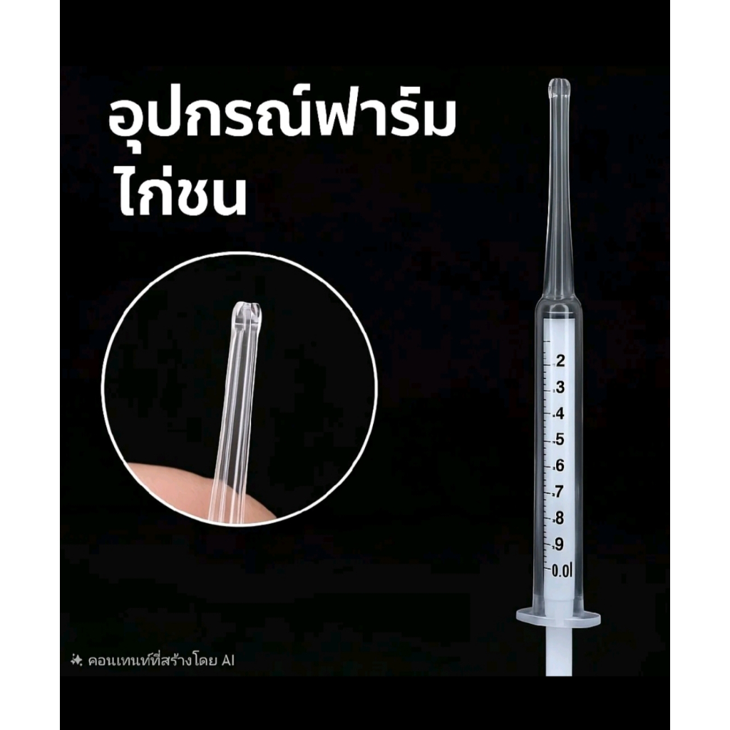 เข็มแก้วผสมเทียมไก่ อุปกรณ์ช่วยเพาะพันธ์ไก่ชนเพื่อการเกษตร
