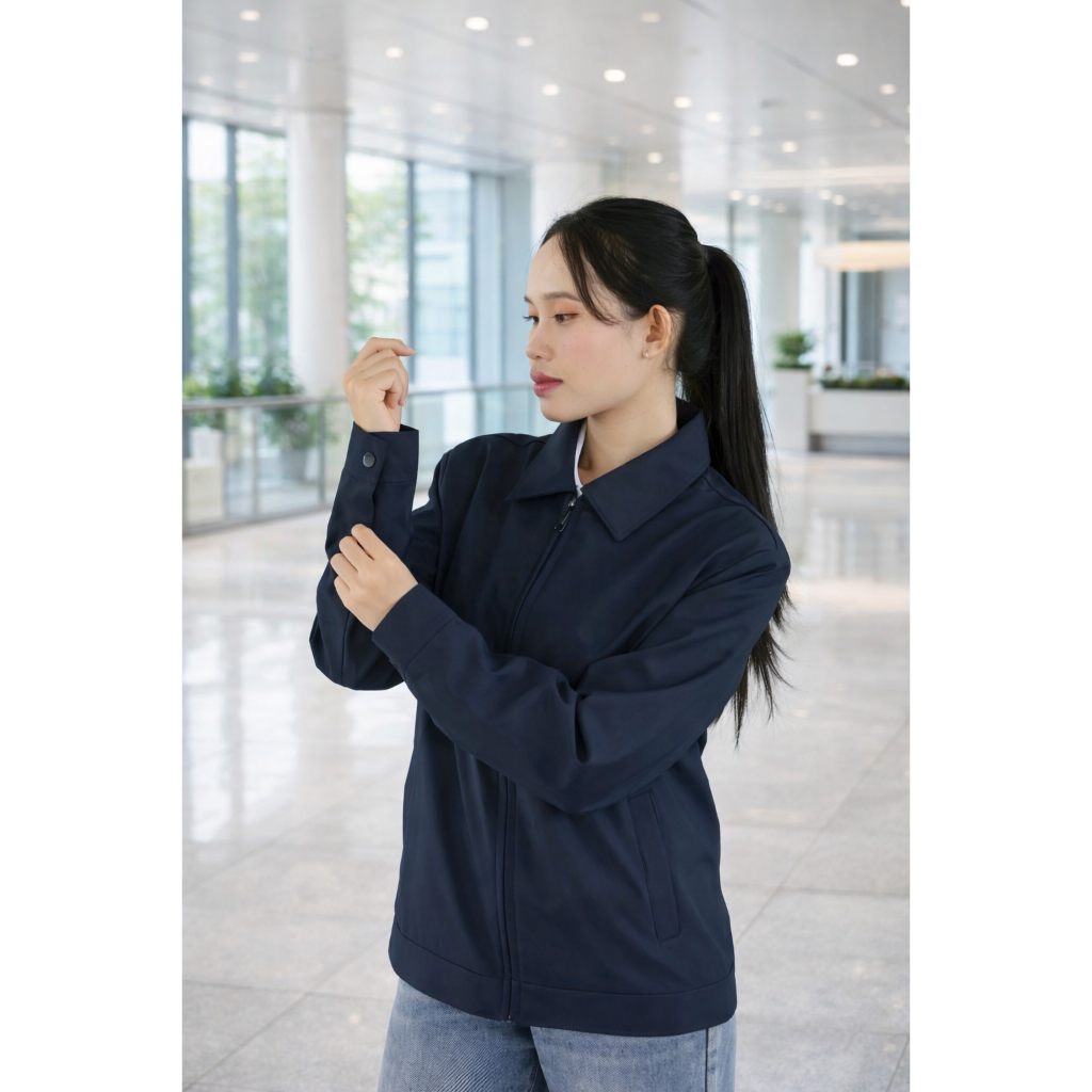 เสื้อแจ็คเก็ต (คอปก แบรนด์ม้าน้ำ) ตัวเปล่า เสื้อคลุม ผ้าไมโคร2ชั้น หนานุ่ม ซิปรูดผ่าหน้า ซับในเต็มตัว ใส่ได้ทั้งชายหญิง - รูปที่ 6