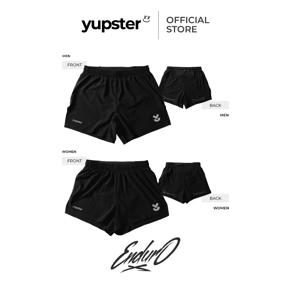 YUPSTER กางเกงวิ่ง รุ่น Enduro X Collection ผู้ชาย ผู้หญิง Running Shorts ยืดหยุ่น แห้งไวพิเศษ ระบายอากาศดี