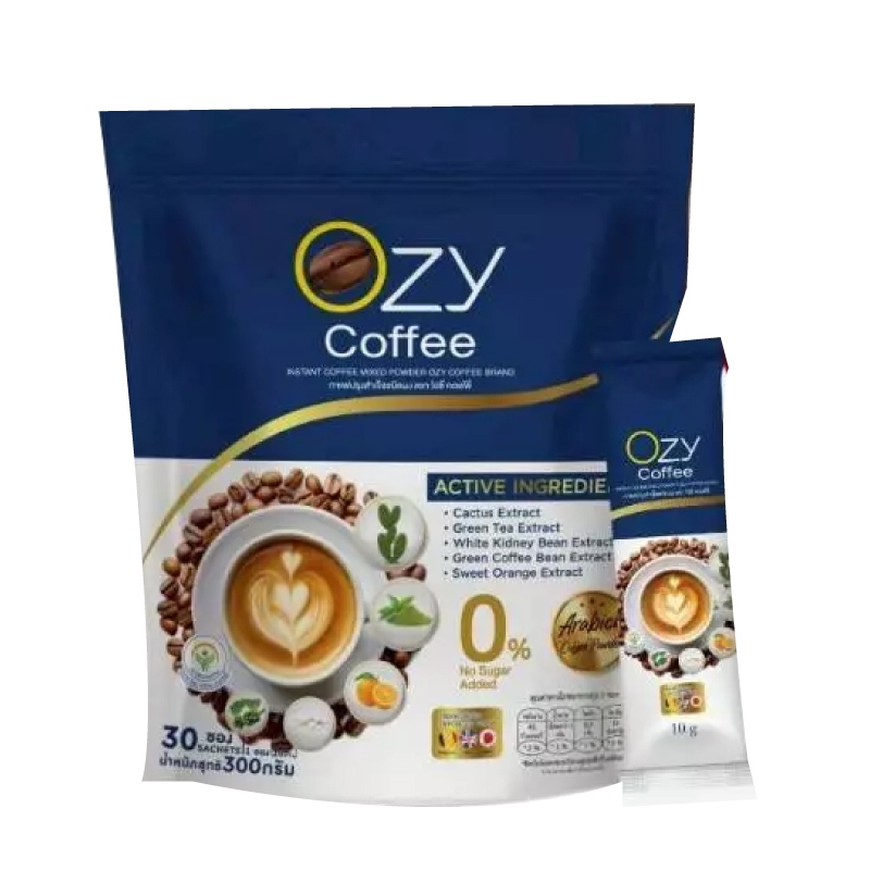 Ozy Coffee โอซี่ คอฟฟี่ กาแฟเพื่อสุขภาพ by พี่หนิง ปณิตา 1 ห่อ บรรจุ 30 ซอง