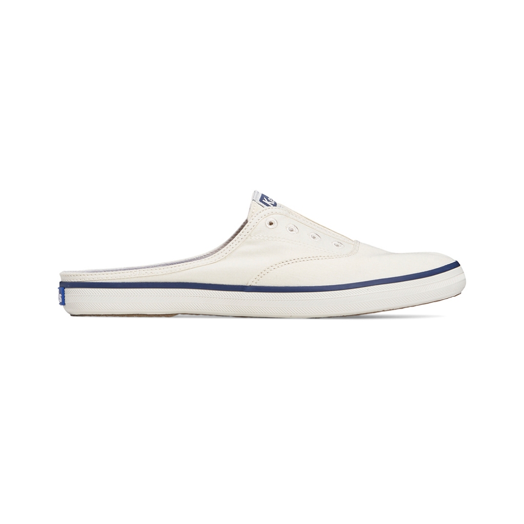 [sie 6.5-7] Keds รุ่น Moxie Mule Twill รองเท้าผ้าใบ ผู้หญิง สี White/Navy - WF67819