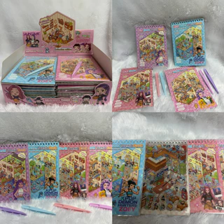 พร้้อมส่ง💥3D สติกเกอร์ฉากชุด DIY การ์ตูนภูมิทัศน์สติกเกอร์หนังสือ,สติกเกอร์เครื่องเขียนฟรีลายน่ารัก